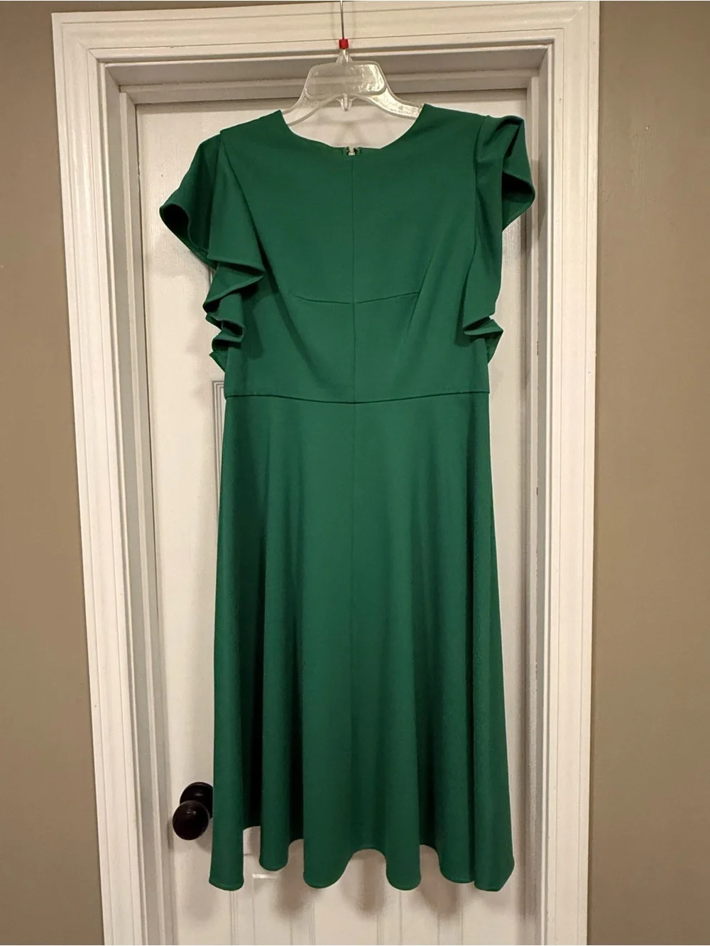 kate spade Emerald Green Ponte Flutter-Sleeve Midi Dress